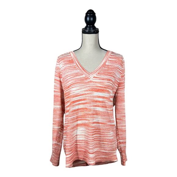 Anthropologie Moth V-Neck Marled Knit Hi Low Sweater - Picture 2 of 5